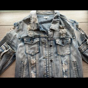 Chiole Denim jean jacket with chain detail vintage